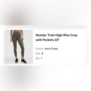 Wunder Train High-Rise Crop with Pockets *23”